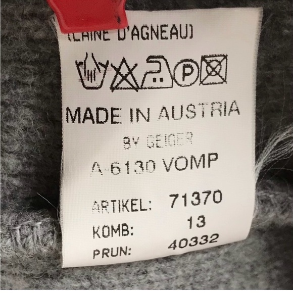 Geiger of Austria Wool Jacket Austrian Wool Sweater Cardigan Grey Multi Button - Picture 12 of 13